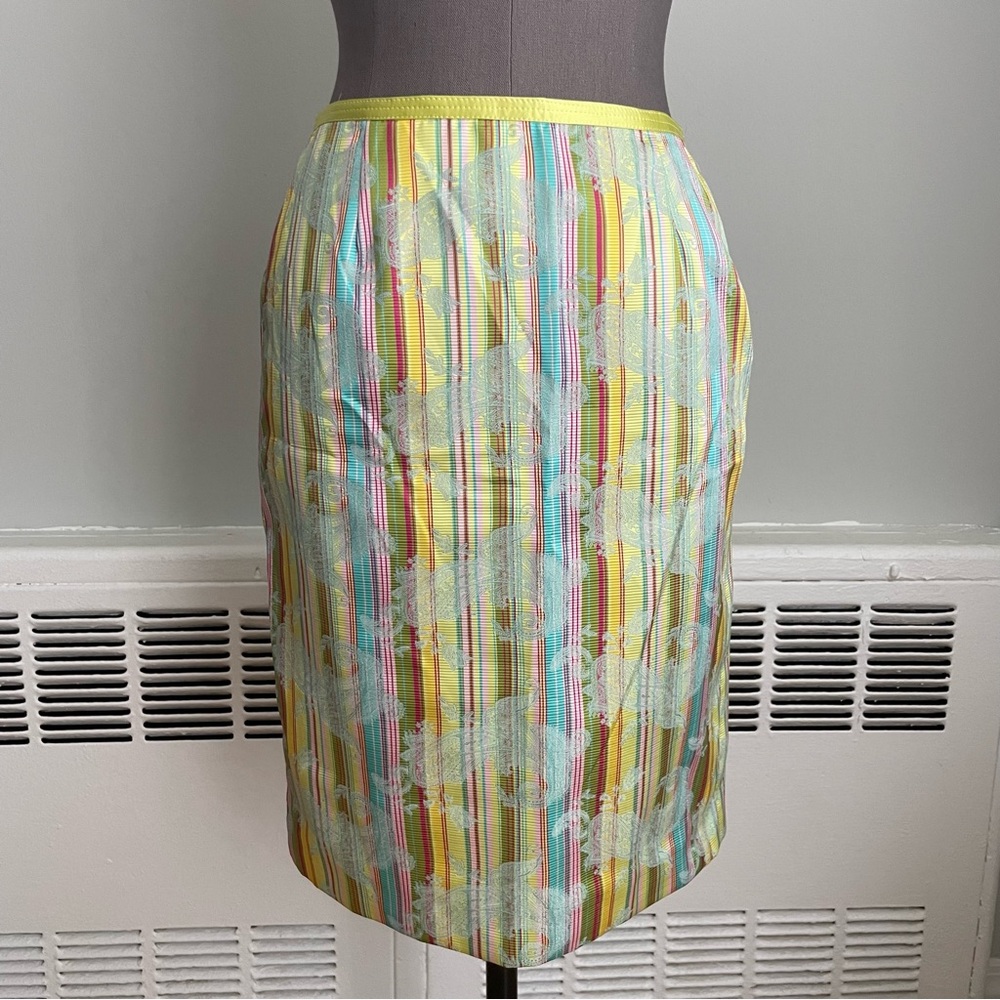 Cynthia Steffe multi colored striped pencil skirt